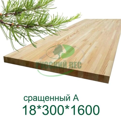 Мебельный щит лиственница сращенный А 18*300*1600
