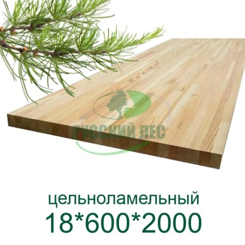 Мебельный щит лиственница цельноламельный Экстра 18*600*2000