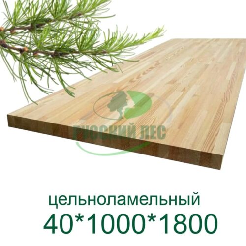 Мебельный щит лиственница цельноламельный Экстра 40*1000*1800